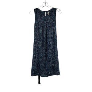 Gap Women's Sleeveless Paisley Belted Shift Dress Size Small Knee Length